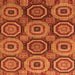 Square Machine Washable Abstract Orange Modern Area Rugs, wshabs4165org