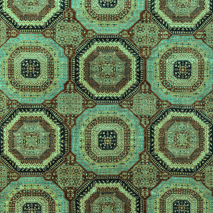 Machine Washable Abstract Turquoise Modern Area Rugs, wshabs4165turq