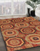 Machine Washable Abstract Tomato Red Rug in a Family Room, wshabs4165