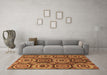 Machine Washable Abstract Brown Modern Rug in a Living Room,, wshabs4165brn