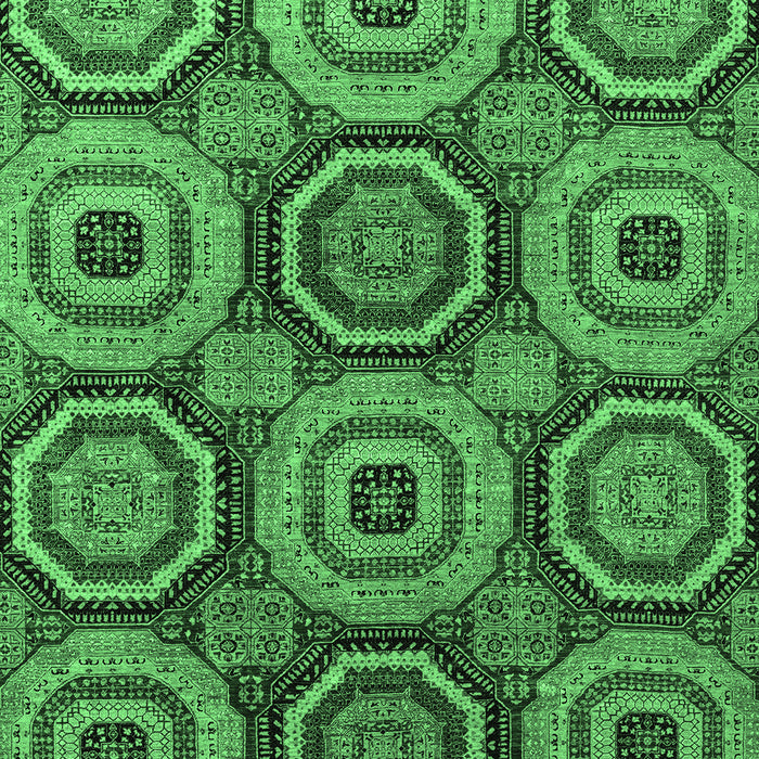 Machine Washable Abstract Emerald Green Modern Area Rugs, wshabs4165emgrn