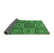 Sideview of Abstract Emerald Green Modern Rug, abs4165emgrn