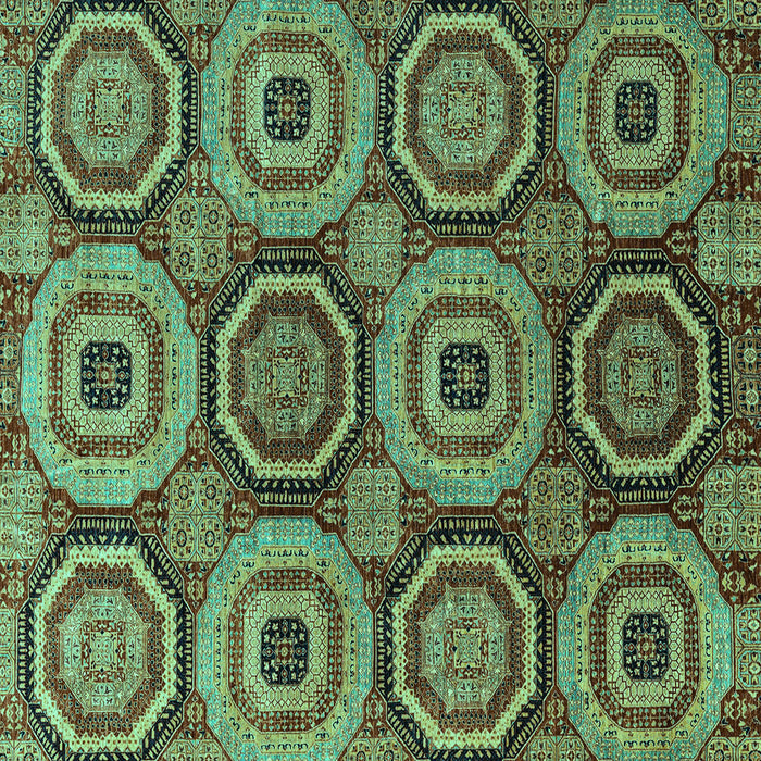 Square Abstract Turquoise Modern Rug, abs4165turq