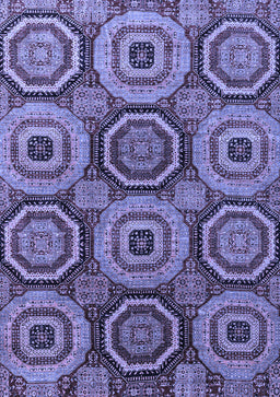 Abstract Blue Modern Rug, abs4165blu