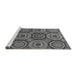 Sideview of Machine Washable Abstract Gray Modern Rug, wshabs4165gry