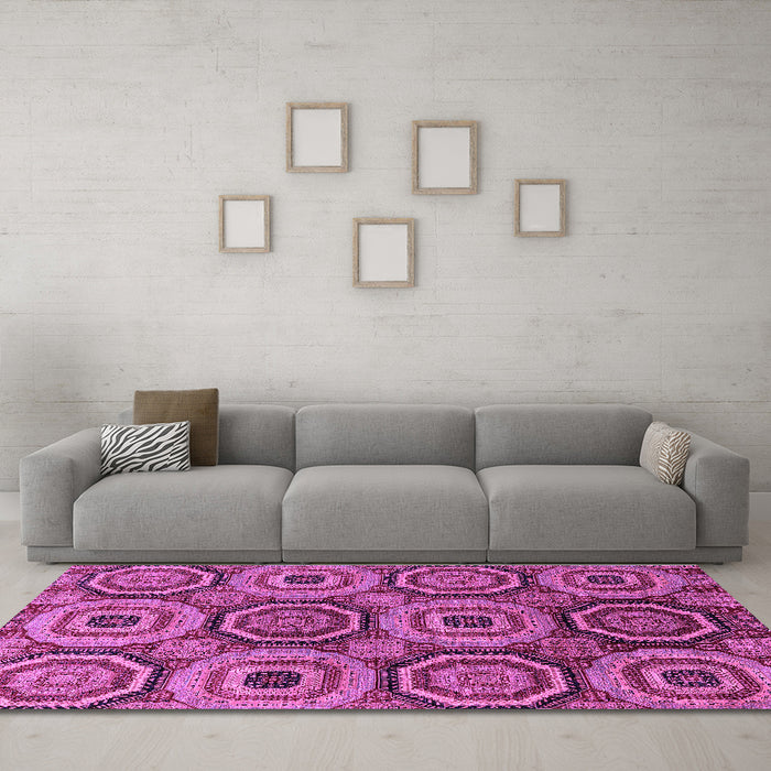 Machine Washable Abstract Purple Modern Area Rugs in a Living Room, wshabs4165pur