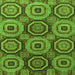 Square Machine Washable Abstract Green Modern Area Rugs, wshabs4165grn