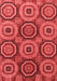 Abstract Red Modern Area Rugs