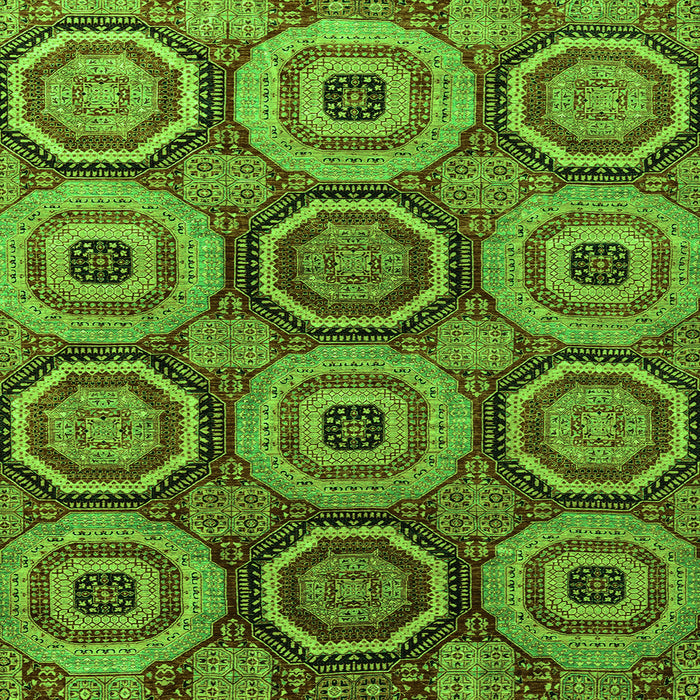 Square Abstract Green Modern Rug, abs4165grn