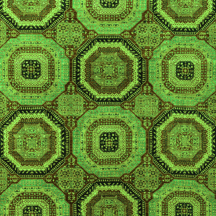 Machine Washable Abstract Green Modern Area Rugs, wshabs4165grn