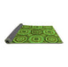 Sideview of Abstract Green Modern Rug, abs4165grn