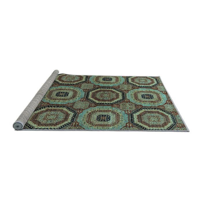 Sideview of Machine Washable Abstract Light Blue Modern Rug, wshabs4165lblu