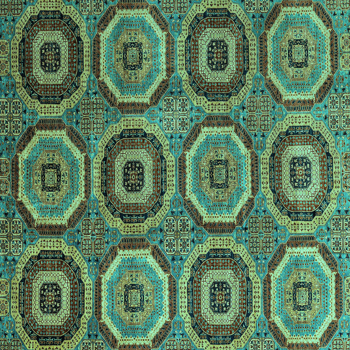 Square Abstract Turquoise Modern Rug, abs4166turq