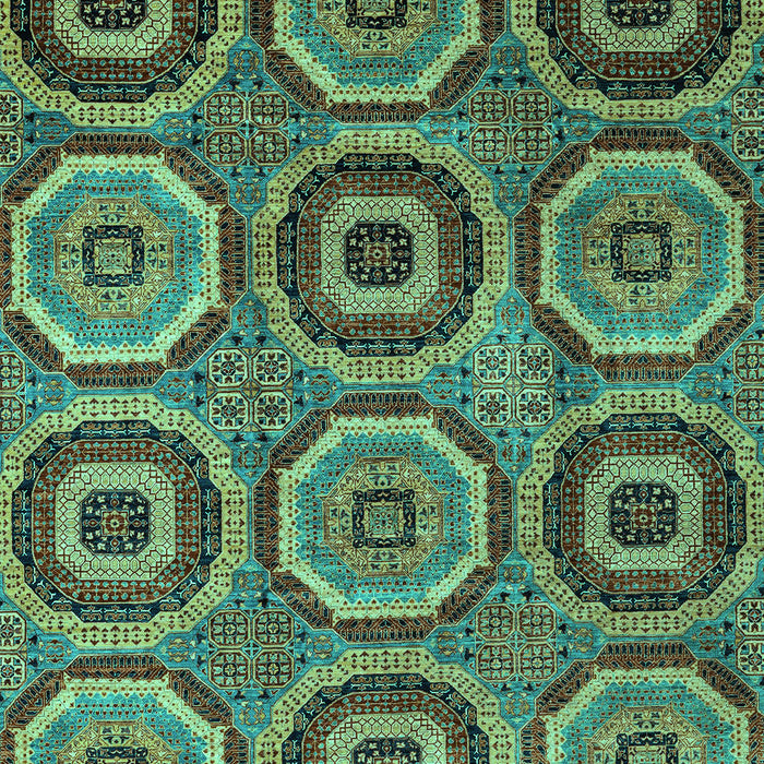 Machine Washable Abstract Turquoise Modern Area Rugs, wshabs4166turq