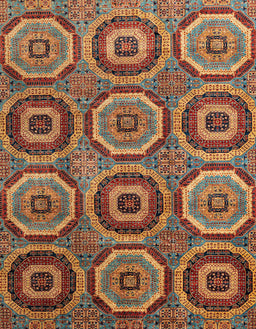 Abstract Saffron Red Modern Rug, abs4166