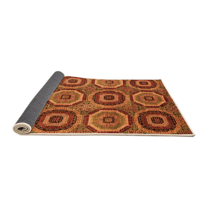 Sideview of Abstract Orange Modern Rug, abs4166org