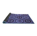 Sideview of Abstract Blue Modern Rug, abs4166blu