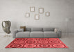 Modern Red Washable Rugs