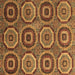 Square Machine Washable Abstract Brown Modern Rug, wshabs4166brn