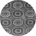 Round Abstract Gray Modern Rug, abs4166gry