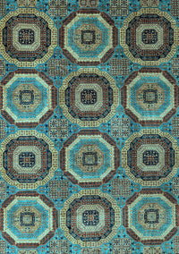 Abstract Light Blue Modern Rug, abs4166lblu