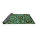 Sideview of Abstract Turquoise Modern Rug, abs4166turq