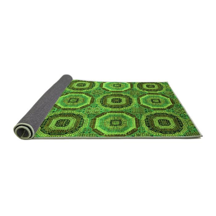 Sideview of Abstract Green Modern Rug, abs4166grn