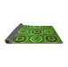 Sideview of Abstract Green Modern Rug, abs4166grn