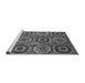 Sideview of Machine Washable Abstract Gray Modern Rug, wshabs4166gry