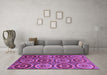 Machine Washable Abstract Purple Modern Area Rugs in a Living Room, wshabs4166pur