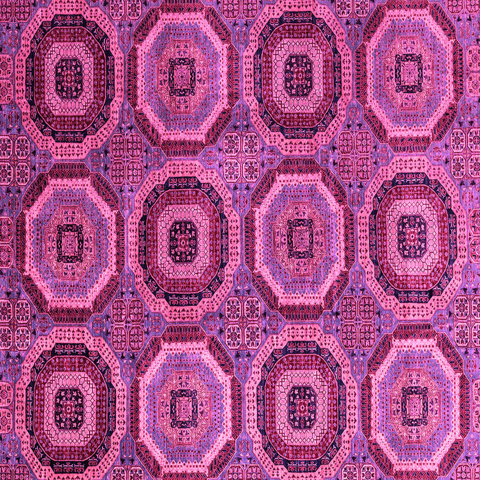 Square Machine Washable Abstract Pink Modern Rug, wshabs4166pnk