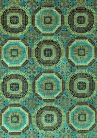 Abstract Turquoise Modern Rug, abs4166turq