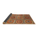 Sideview of Abstract Metallic Gold Modern Rug, abs4167