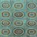 Square Machine Washable Abstract Light Blue Modern Rug, wshabs4167lblu