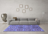 Machine Washable Abstract Blue Modern Rug, wshabs4167blu