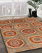 Machine Washable Abstract Metallic Gold Rug in a Family Room, wshabs4167