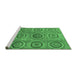 Sideview of Machine Washable Abstract Emerald Green Modern Area Rugs, wshabs4167emgrn