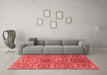 Modern Red Washable Rugs