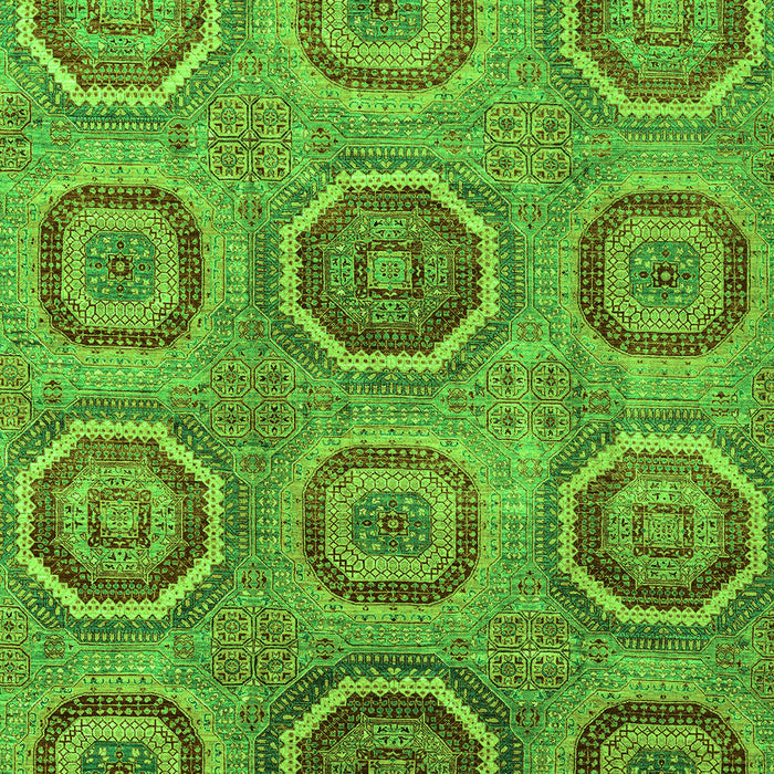 Machine Washable Abstract Green Modern Area Rugs, wshabs4167grn