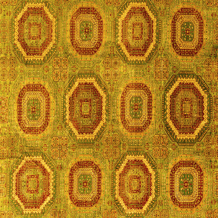 Square Abstract Yellow Modern Rug, abs4167yw