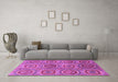 Machine Washable Abstract Purple Modern Area Rugs in a Living Room, wshabs4167pur