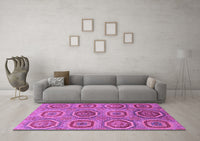 Machine Washable Abstract Purple Modern Rug, wshabs4167pur