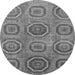 Round Abstract Gray Modern Rug, abs4167gry