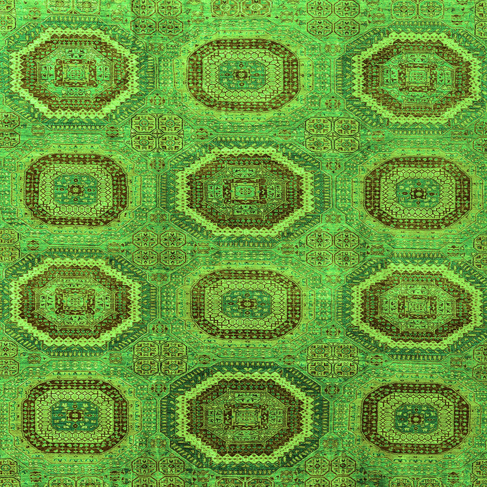 Square Abstract Green Modern Rug, abs4167grn