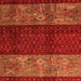 Square Machine Washable Southwestern Orange Country Area Rugs, wshabs4168org