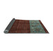 Sideview of Southwestern Light Blue Country Rug, abs4168lblu