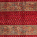 Square Machine Washable Abstract Chestnut Red Rug, wshabs4168