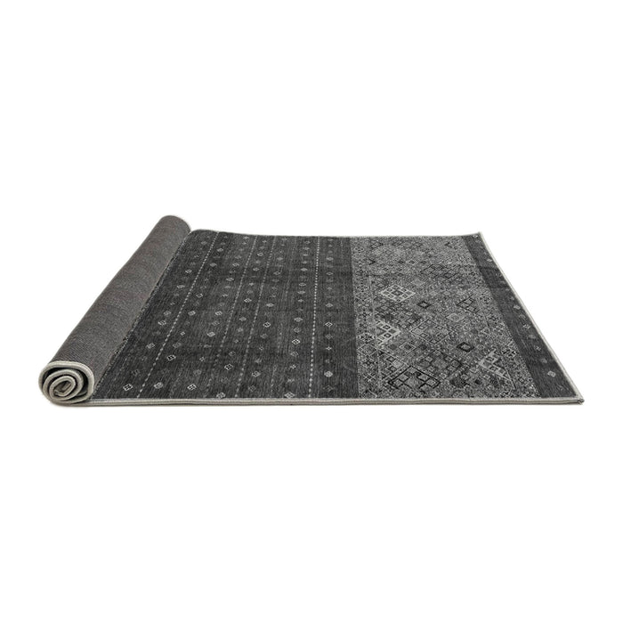Sideview of Southwestern Gray Country Rug, abs4168gry