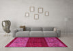 Machine Washable Southwestern Pink Country Rug in a Living Room, wshabs4168pnk