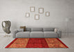 Machine Washable Southwestern Orange Country Area Rugs in a Living Room, wshabs4168org